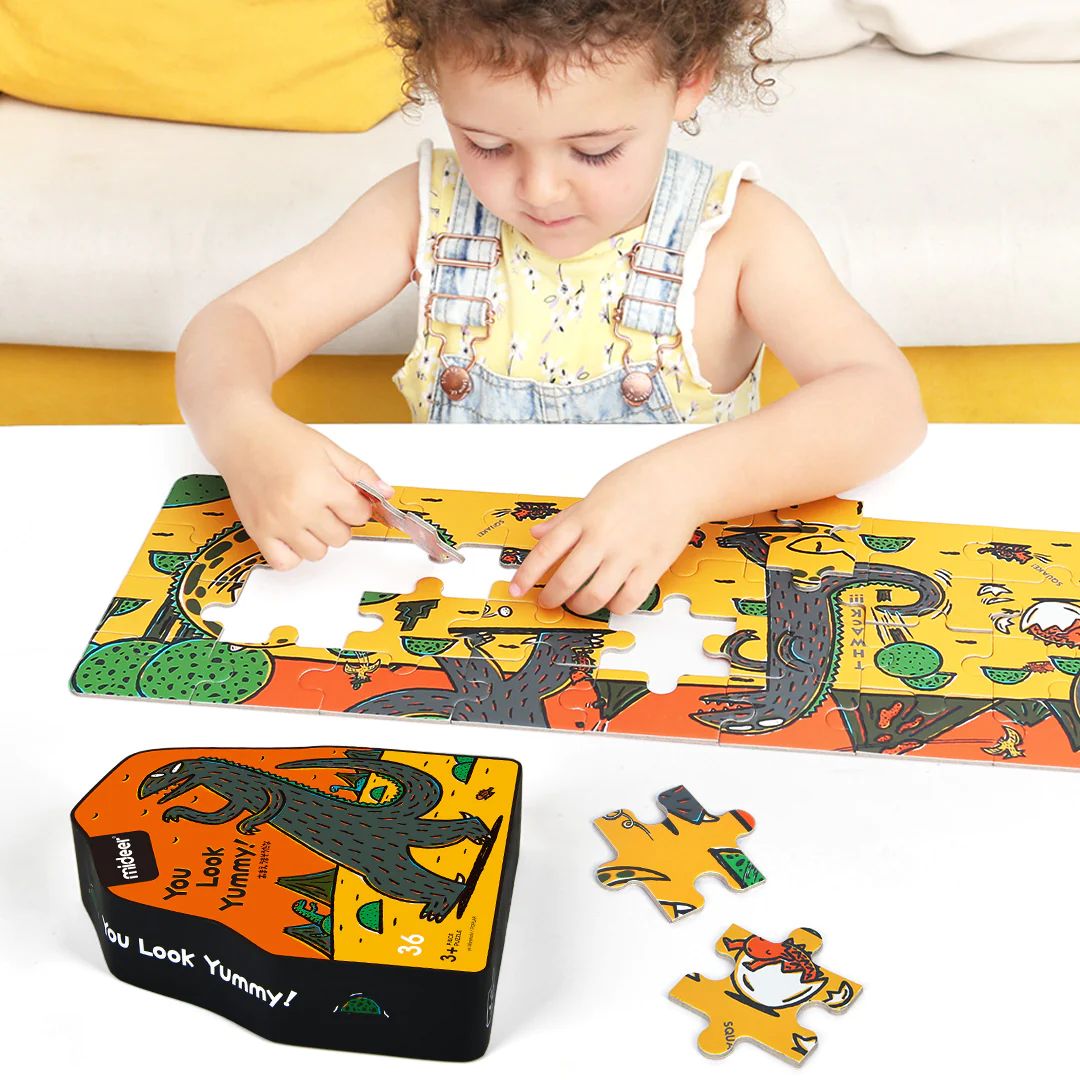 Mideer You Look Yummy! ( 36 pcs. Puzzle ) (Dinosaur) box set, brand new