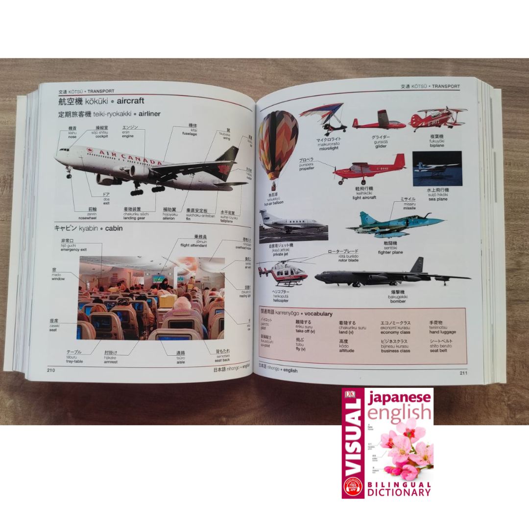 DK Japanese English Bilingual Visual Dictionary (slight folds on book cover, brand new softcover)