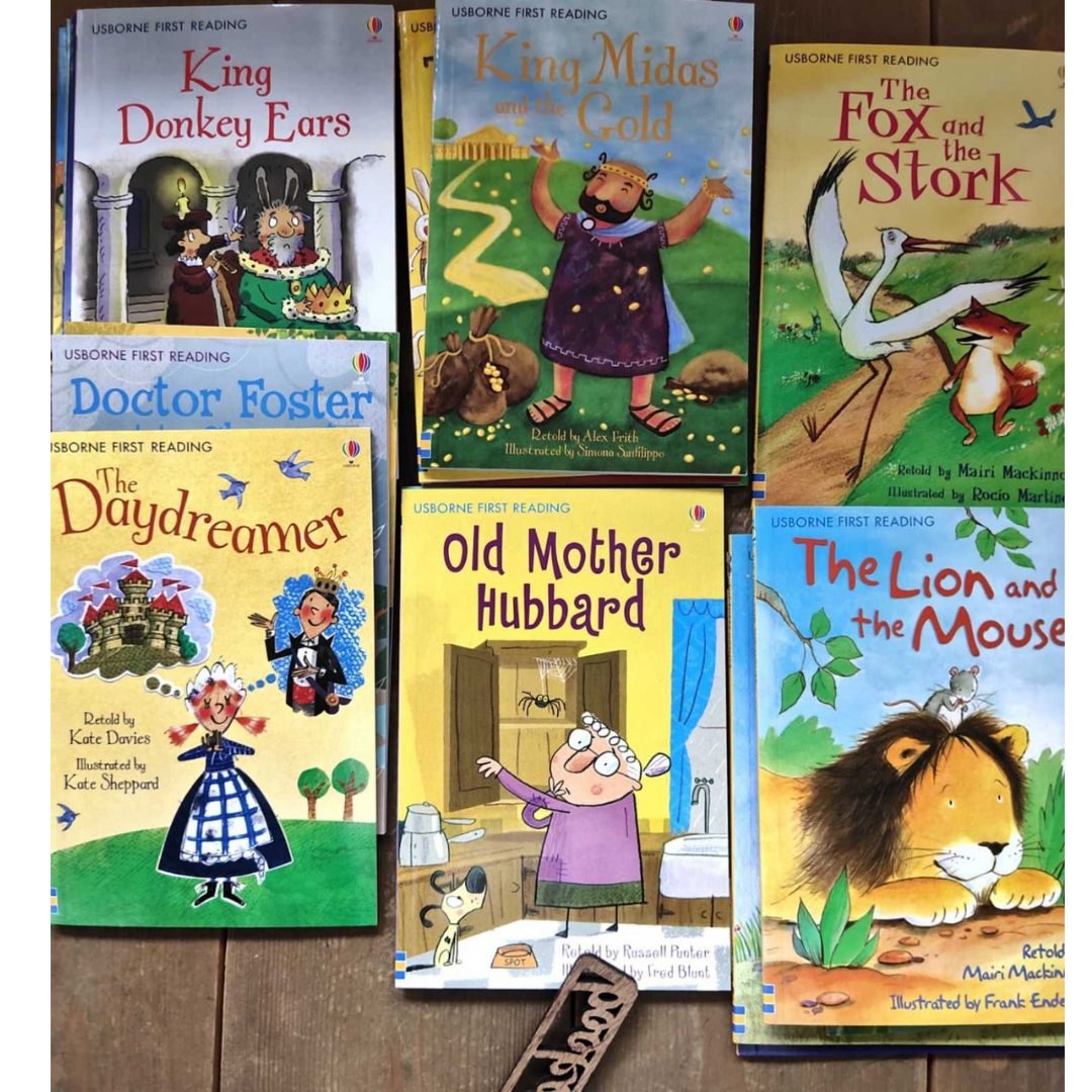 Usborne My First Reading Library 50 books Level 1 (green box) BOX with TEAR and DENTS, books no damage