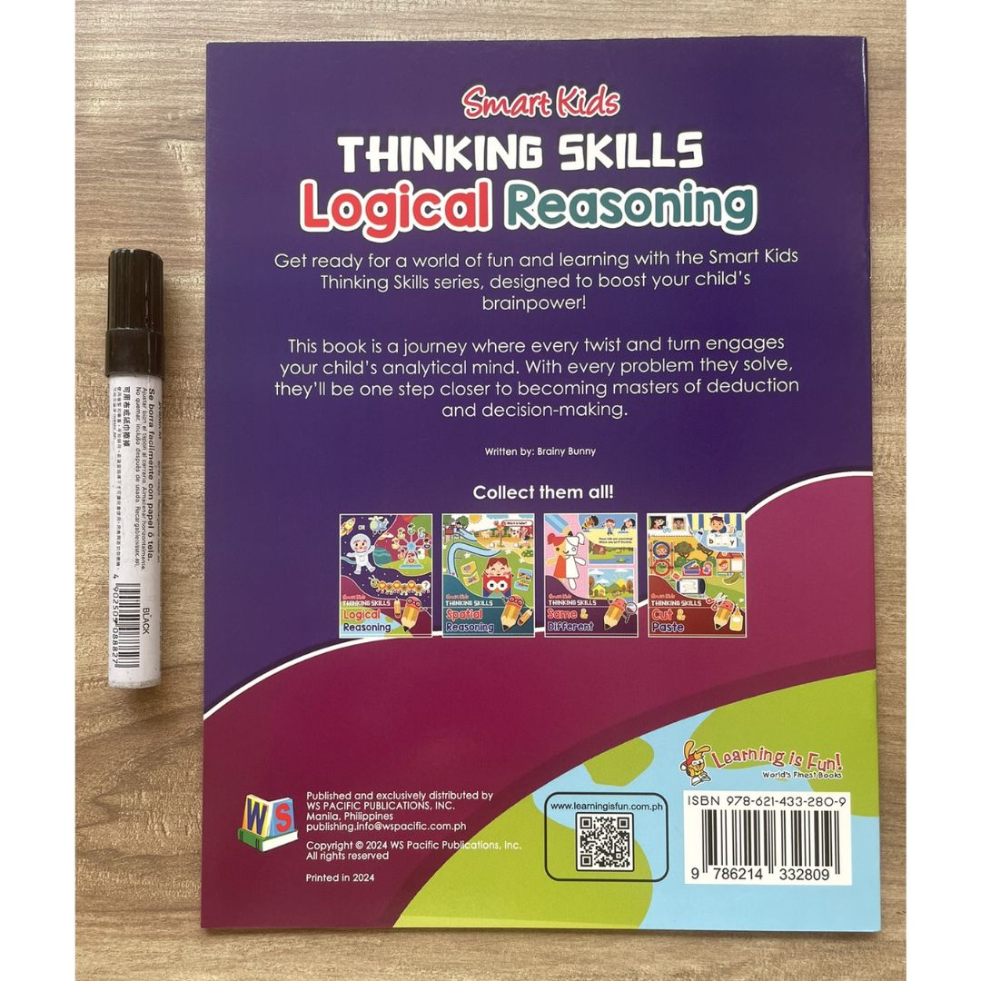 Smart Kids THINKING SKILLS - Cut and Paste / Same and Different / Logical Reasoning / Spatial Reasoning (SINGLES, softcover)