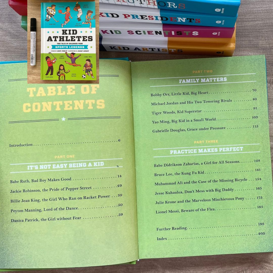TRUE TALES OF CHILDHOOD series 5 books (brand new hardcover, no box, slight dents on book cover) - KID ARTISTS / ATHLETES / AUTHORS / PRESIDENTS / SCIENTISTS