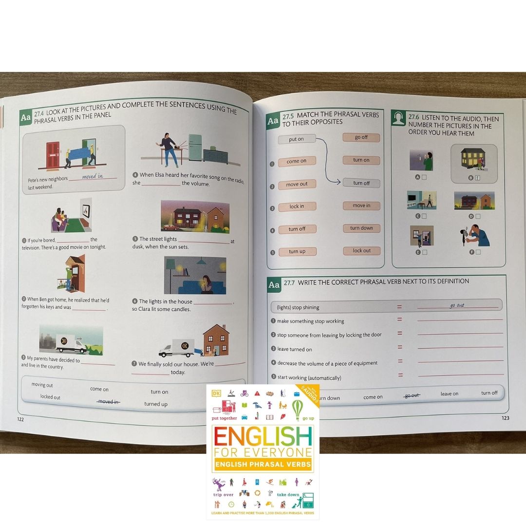ENGLISH FOR EVERYONE English Phrasal Verbs: An ESL Book of Over 1,000 English Phrasal Verbs in Use (brand new softcover, with SLIGHT DENTS on book cover)
