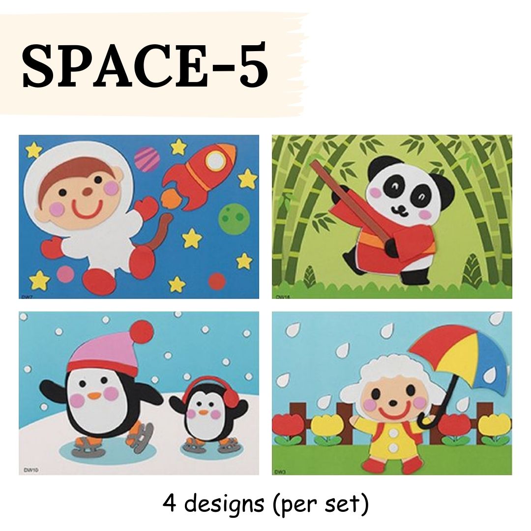 DIY Artwork Foam Stickers (Set of 4 designs)