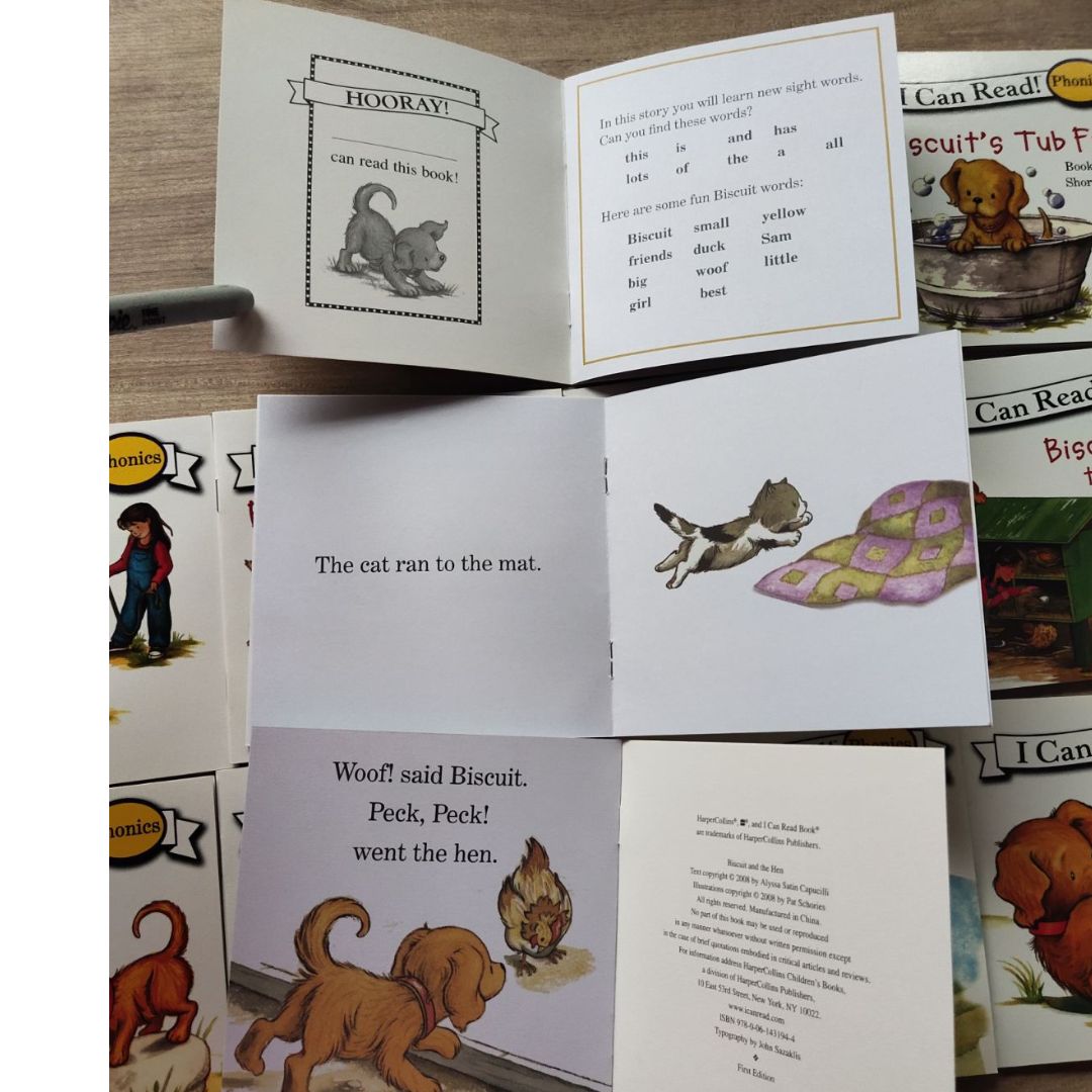 Biscuit I Can Read Phonics (24 books) Mini books, 5 by 5 inches, NO BOX