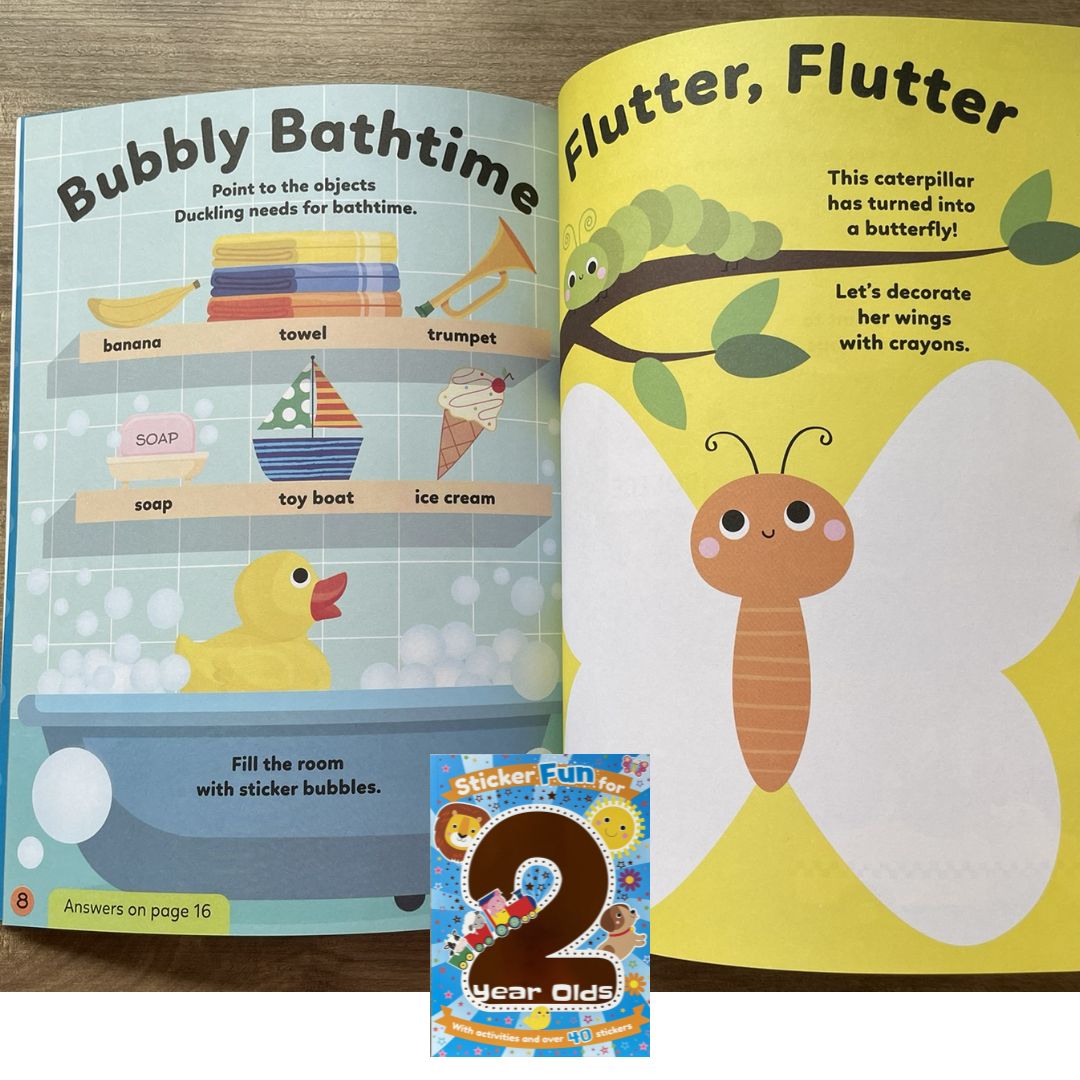 Sticker Fun for 2 to 5 Year Olds (SINGLES, brand new softcover, activity and stickers book)