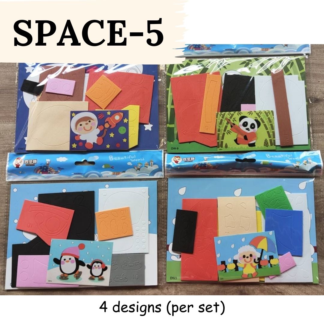 DIY Artwork Foam Stickers (Set of 4 designs)