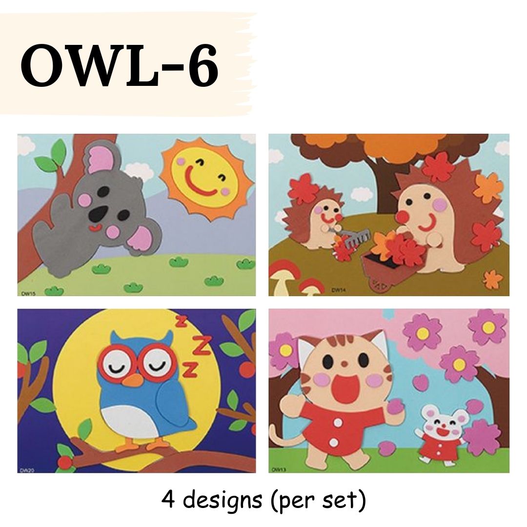 DIY Artwork Foam Stickers (Set of 4 designs)