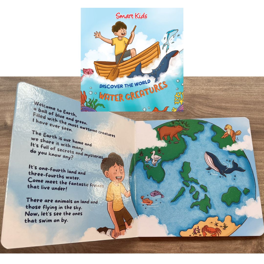 Smart Kids Discover the World SAVING THE EARTH / WATER CREATURES / SOURCES OF ENERGY / THE SEVEN CONTINENTS (Board Book / SINGLES)