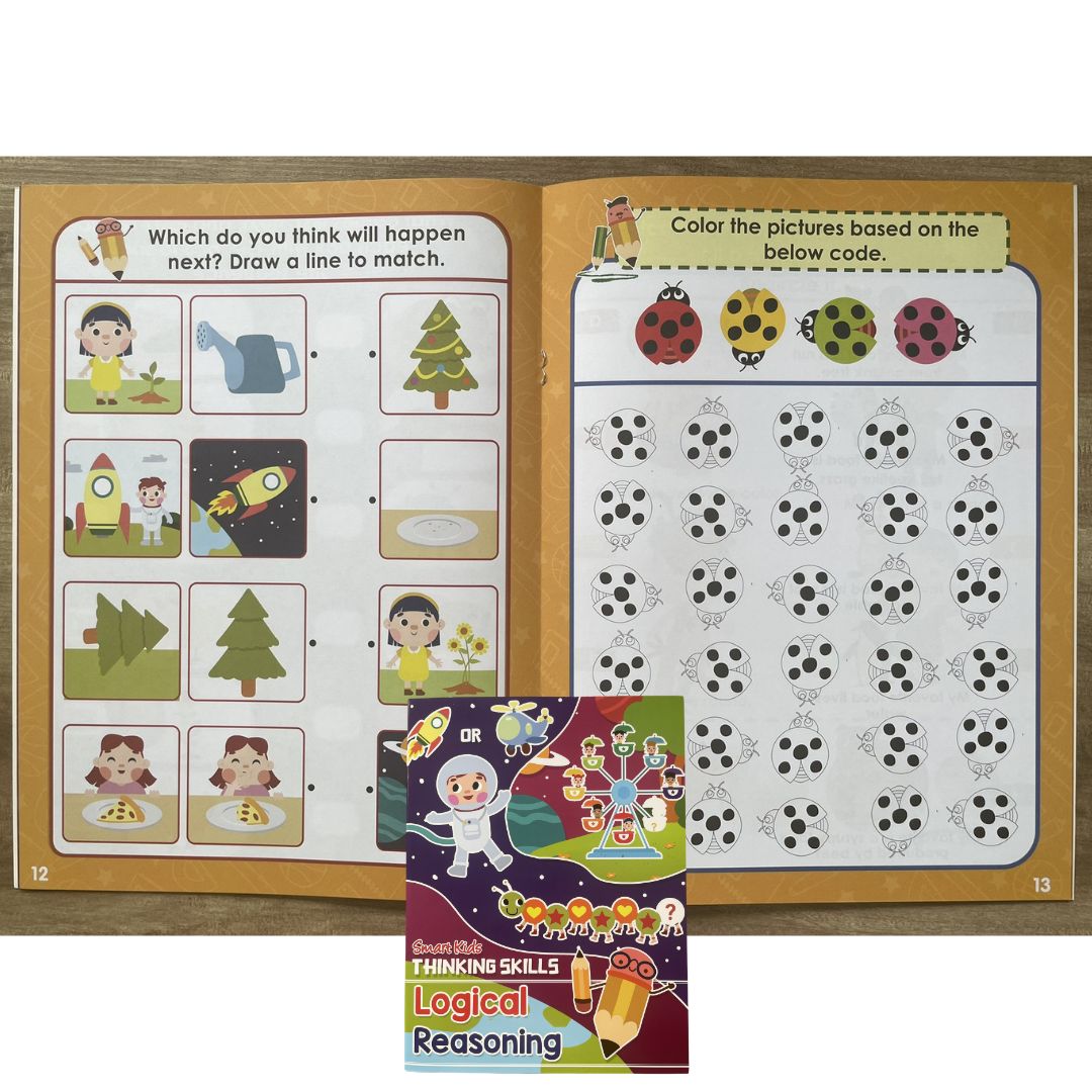 Smart Kids THINKING SKILLS - Cut and Paste / Same and Different / Logical Reasoning / Spatial Reasoning (SINGLES, softcover)