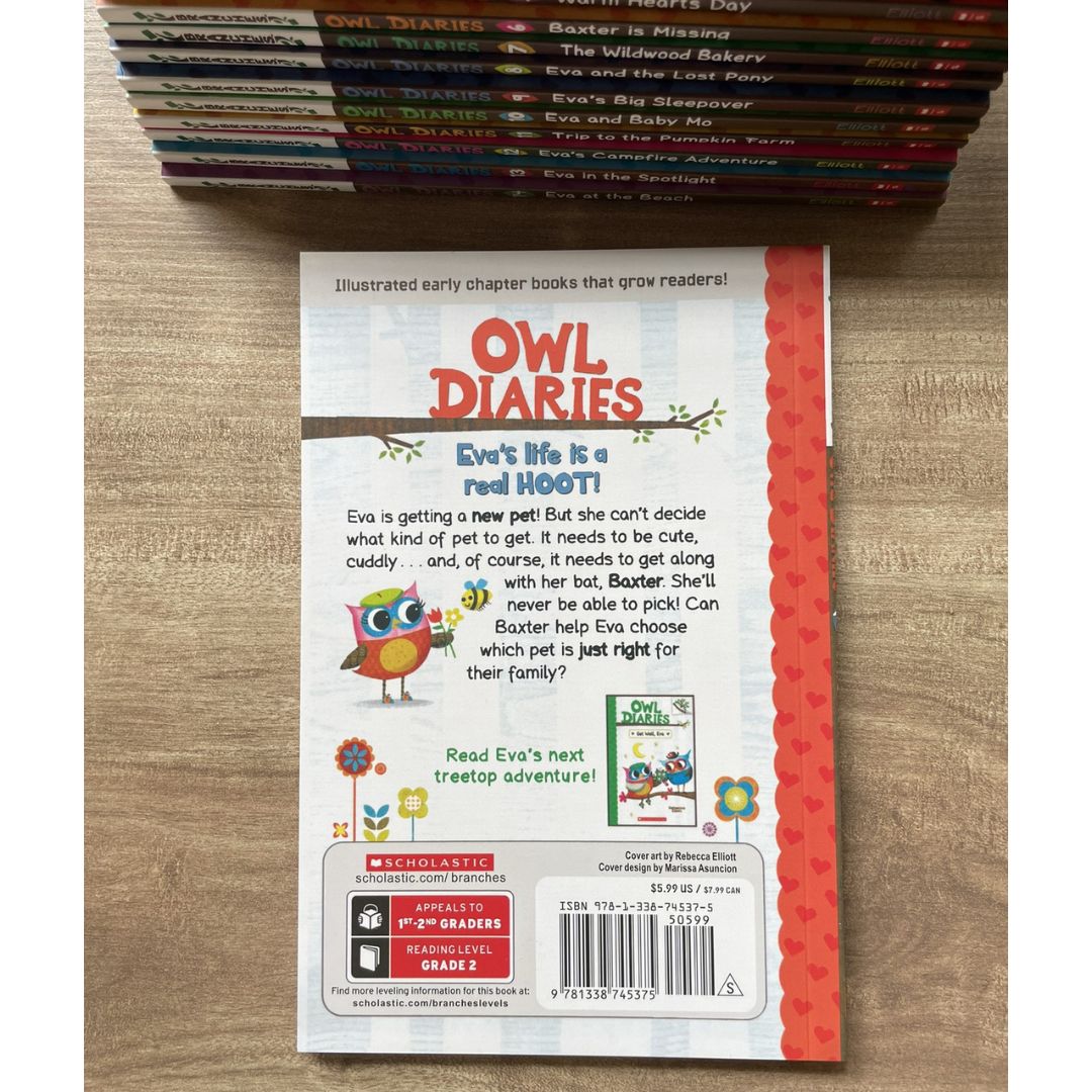 Owl Diaries #1-19 Collection (Pack of 19 books, brand new softcover, no box)
