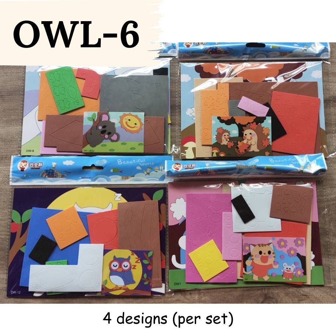 DIY Artwork Foam Stickers (Set of 4 designs)