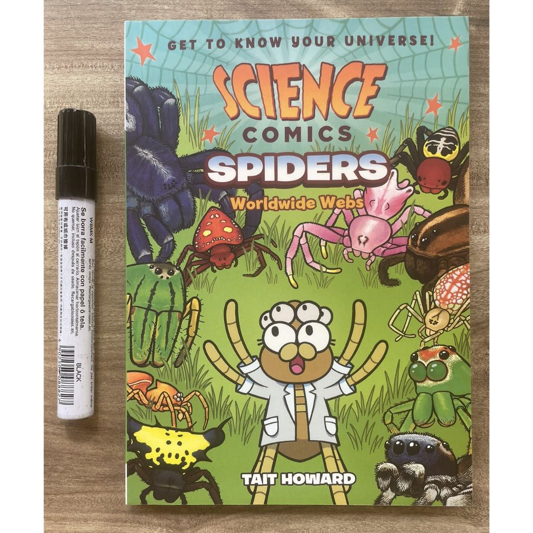 Science Comics (6 books, softcover, no box) (Rocks and Minerals / Spiders / The Digestive System / Whales / Bridges / Birds of Prey)