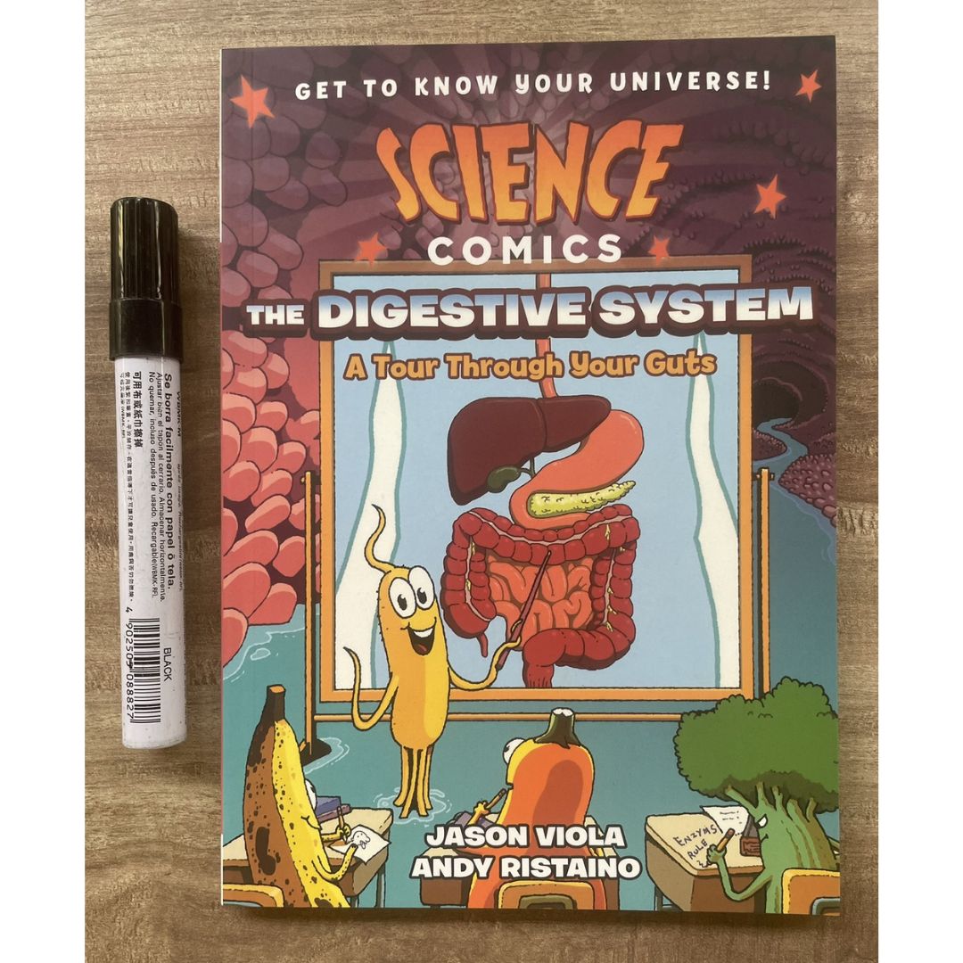 Science Comics (6 books, softcover, no box) (Rocks and Minerals / Spiders / The Digestive System / Whales / Bridges / Birds of Prey)