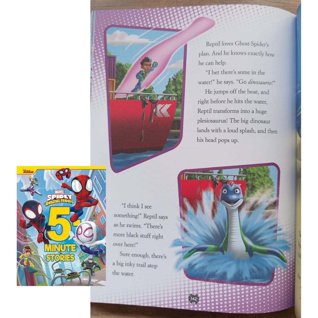 Spider-Man Spidey Amazing Friends 5-Minute Stories (USED book, padded hardcover, with slight tears and dents)
