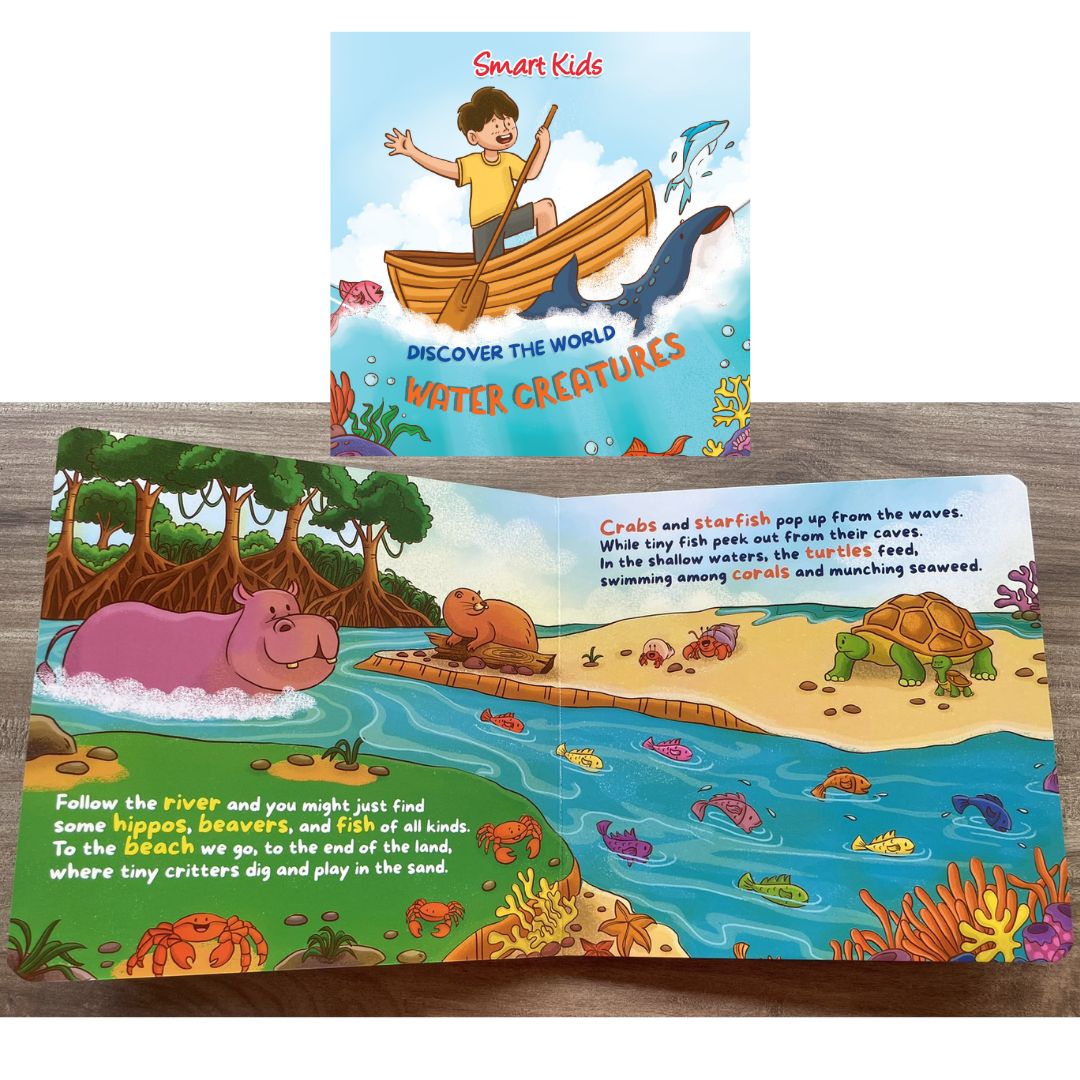 Smart Kids Discover the World SAVING THE EARTH / WATER CREATURES / SOURCES OF ENERGY / THE SEVEN CONTINENTS (Board Book / SINGLES)