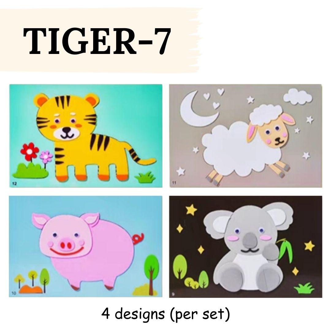 DIY Artwork Foam Stickers (Set of 4 designs)