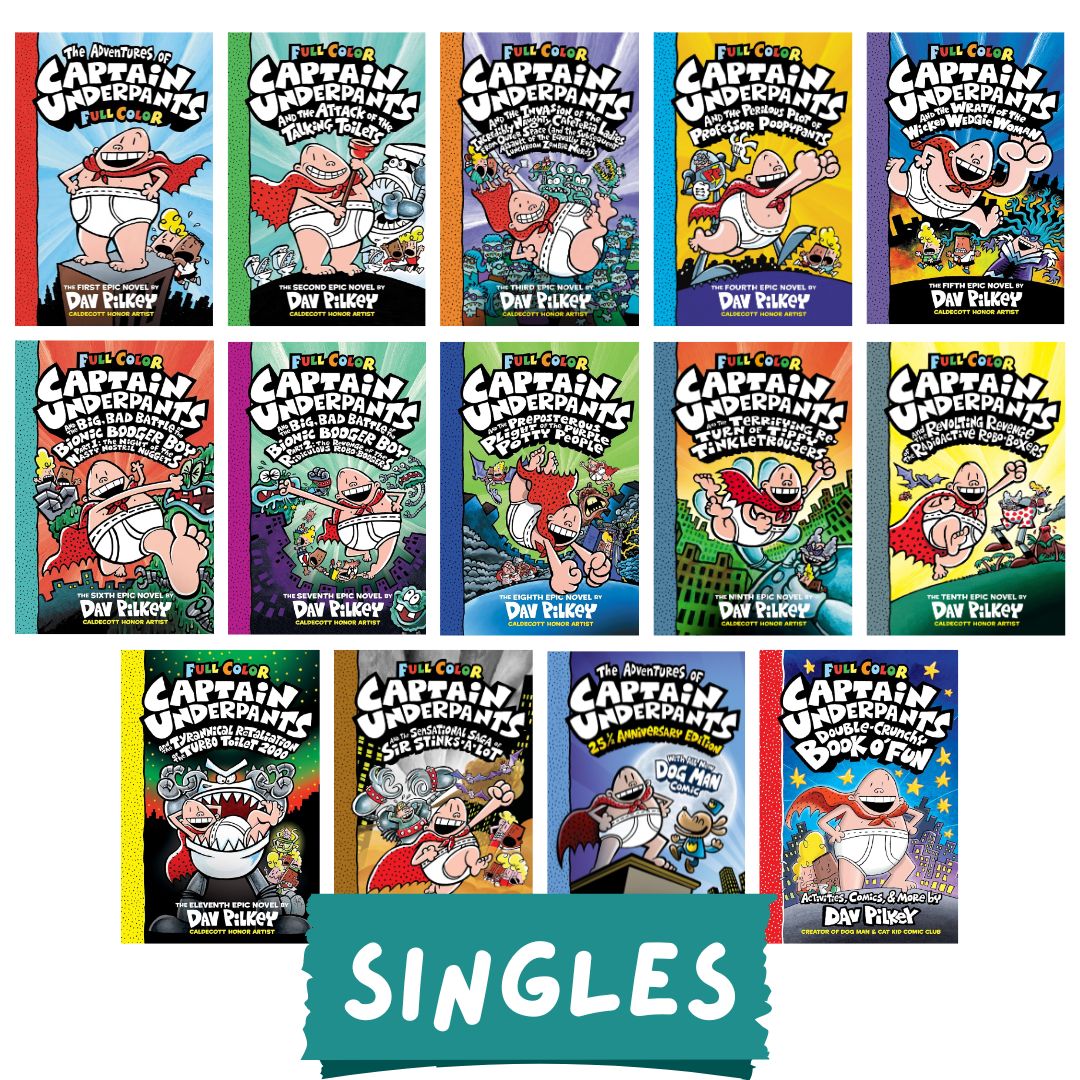 Captain Underpants COLORED (singles) brand new softcover