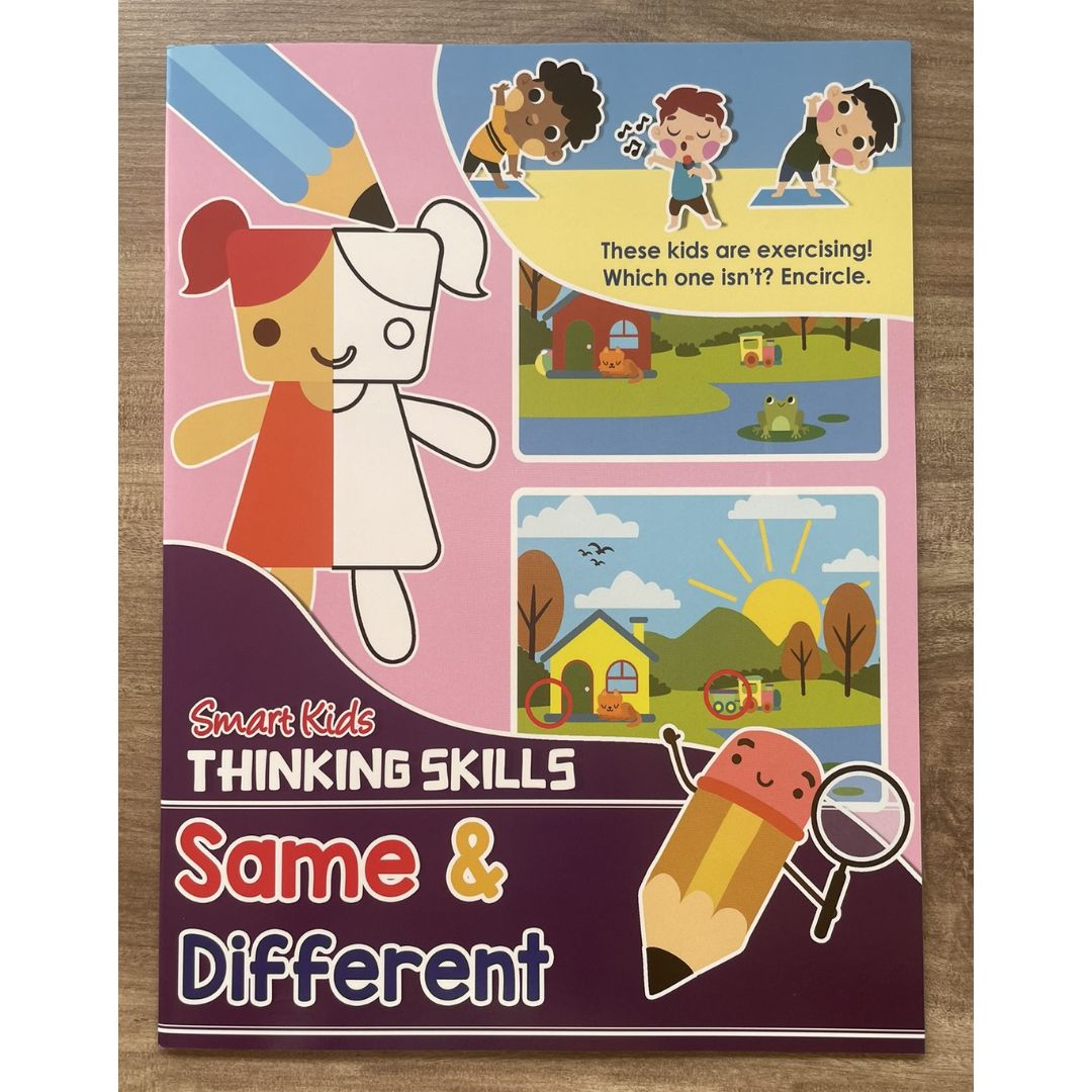 Smart Kids THINKING SKILLS - Cut and Paste / Same and Different / Logical Reasoning / Spatial Reasoning (SINGLES, softcover)