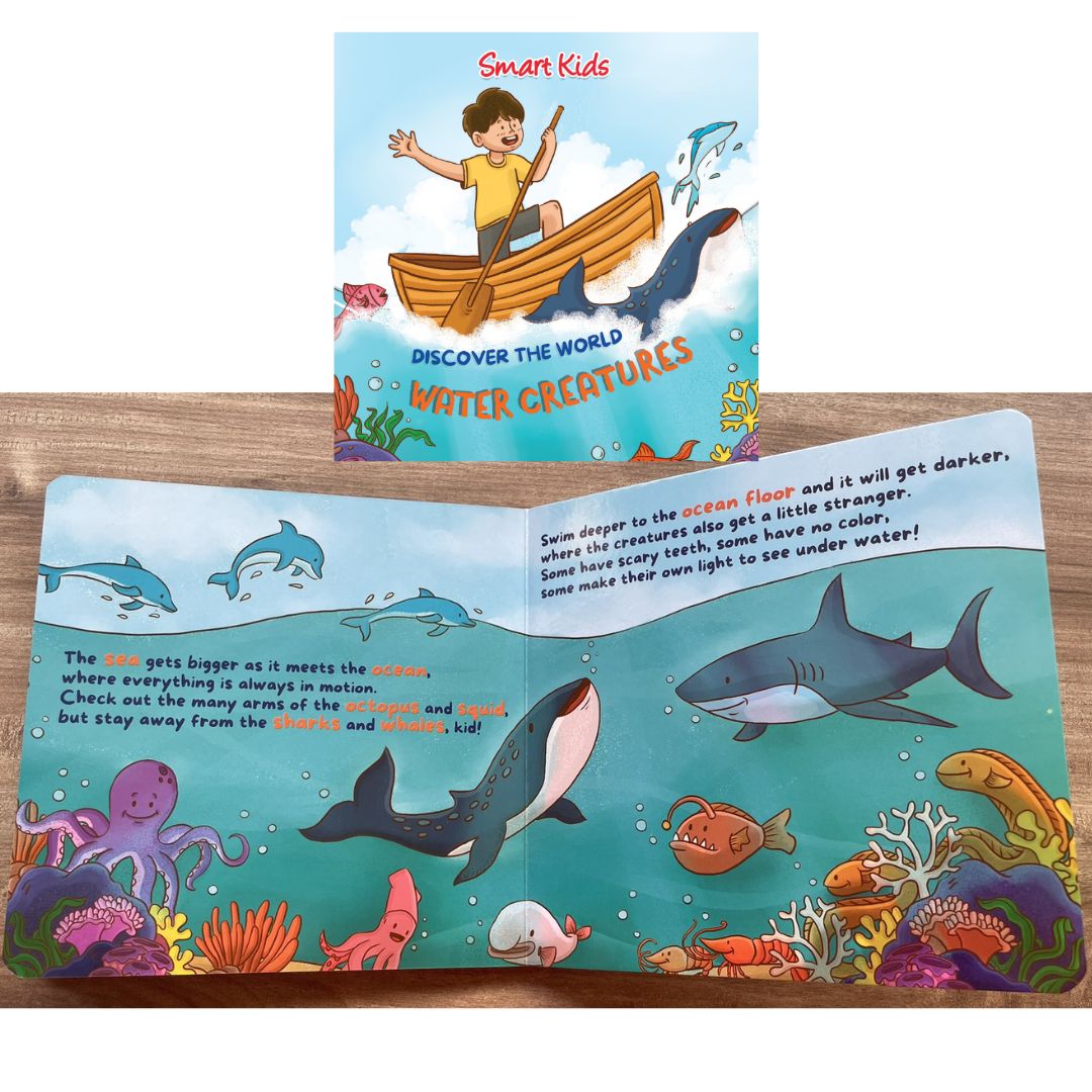 Smart Kids Discover the World SAVING THE EARTH / WATER CREATURES / SOURCES OF ENERGY / THE SEVEN CONTINENTS (Board Book / SINGLES)