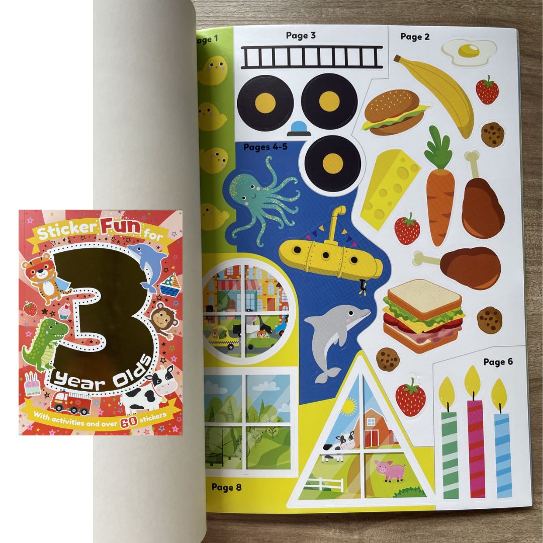 Sticker Fun for 2 to 5 Year Olds (SINGLES, brand new softcover, activity and stickers book)