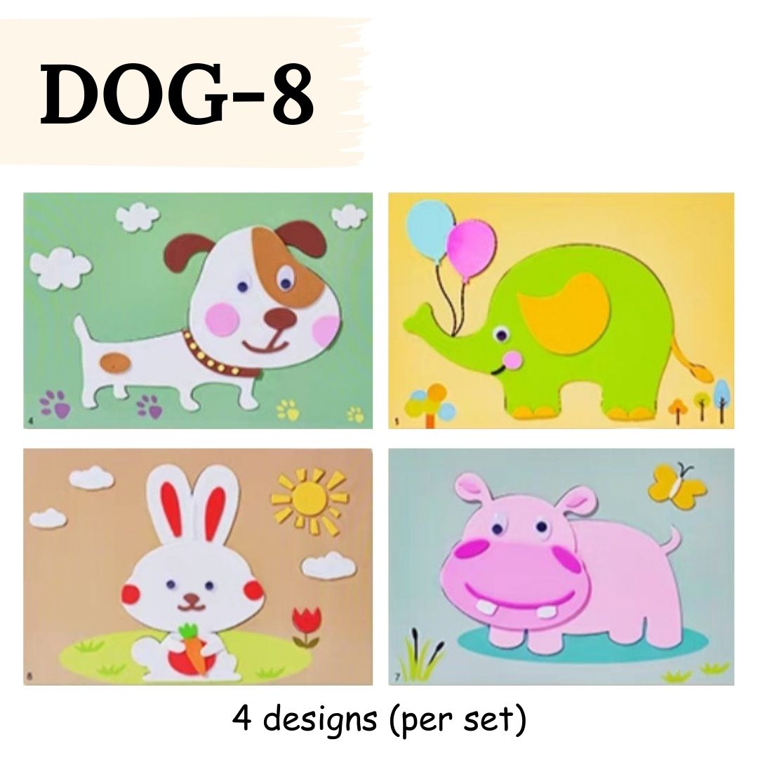 DIY Artwork Foam Stickers (Set of 4 designs)