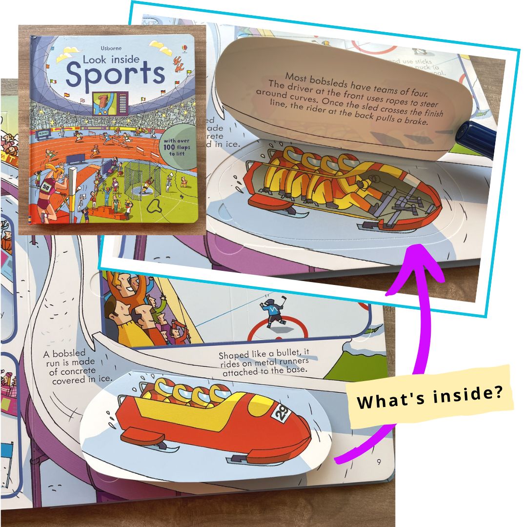 Usborne LOOK INSIDE (SINGLES, brand new Lift-the-flap Board book, w/ SLIGHT DENTS on book cover) Animals / Building Sites / Cars / Computers / Hospital / Sports / Things the Go / What Happens When You Eat / Our World / Your Body