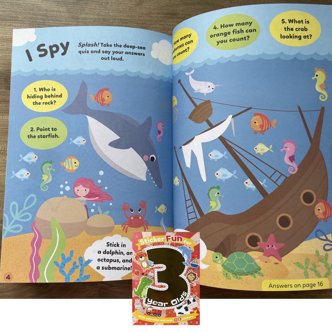 Sticker Fun for 2 to 5 Year Olds (SINGLES, brand new softcover, activity and stickers book)