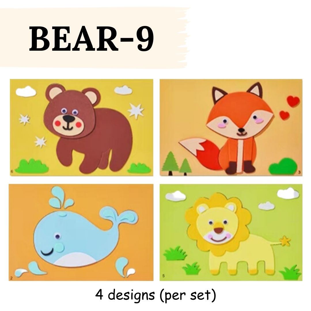 DIY Artwork Foam Stickers (Set of 4 designs)
