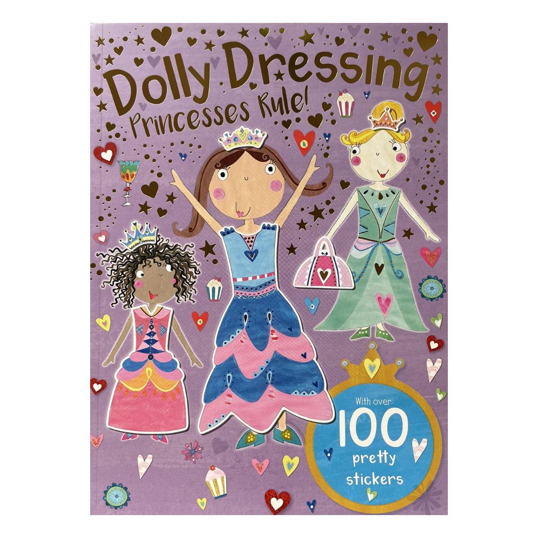 Dolly Dressing with Over 100 Stickers (Ballerinas / Mermaids / Princesses Rule) (SINGLES, brand new softcover, activities and sticker book)