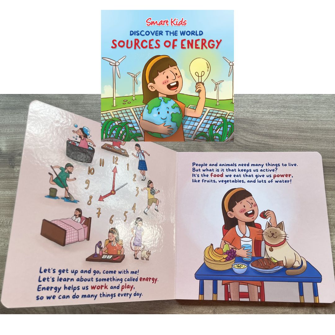 Smart Kids Discover the World SAVING THE EARTH / WATER CREATURES / SOURCES OF ENERGY / THE SEVEN CONTINENTS (Board Book / SINGLES)