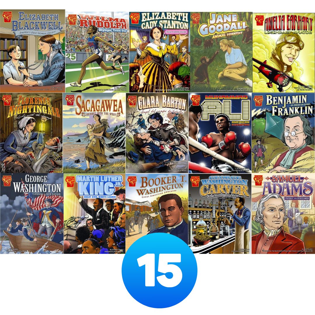 Graphic Library: Biographies (15 books) softcover, NO box