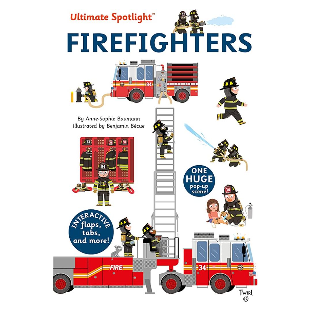 Ultimate Spotlight: FIREFIGHTERS (with tabs) hardcover - with slight dents on the book cover