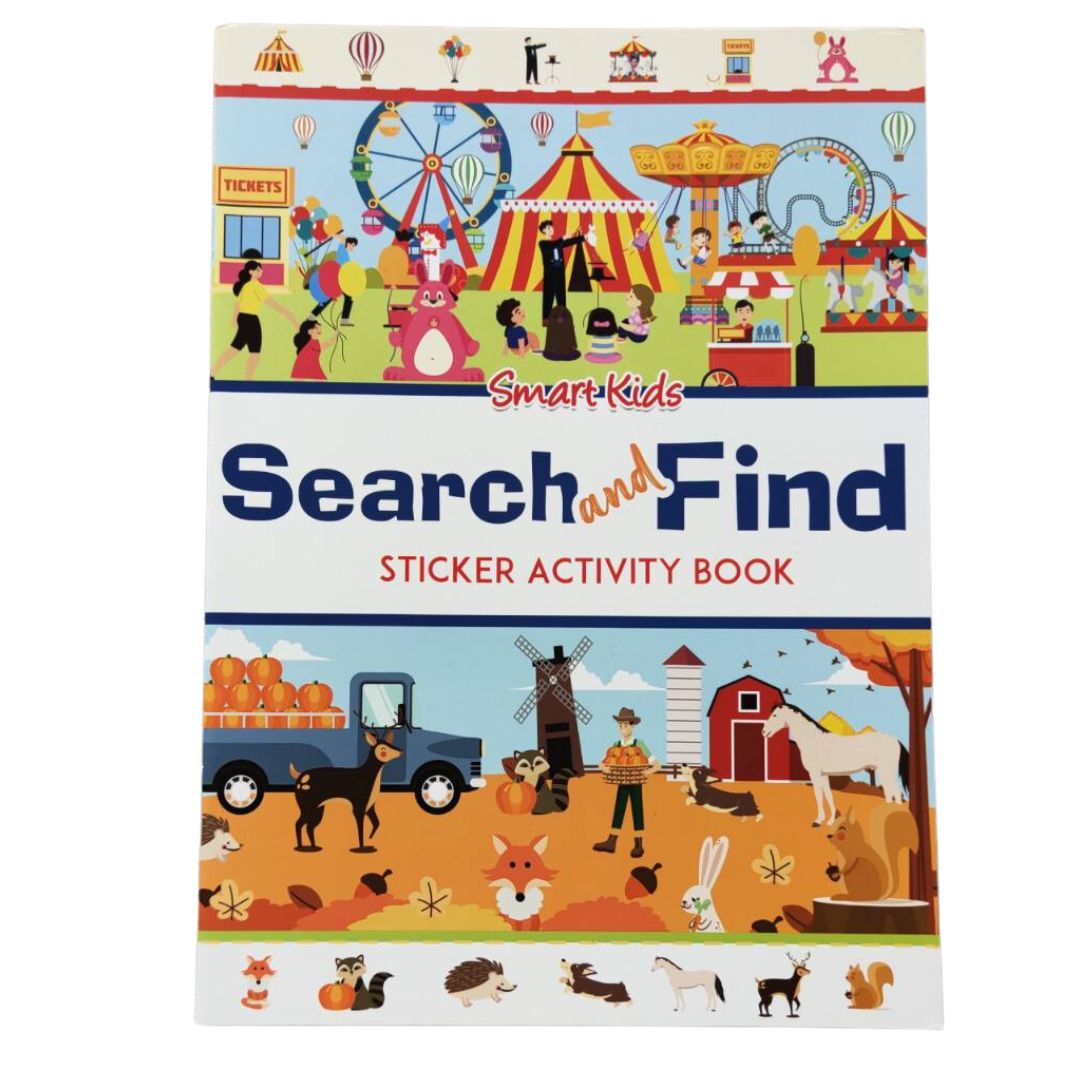 Smart Kids Sticker and Activity Book - SEARCH and FIND (brand new softcover)