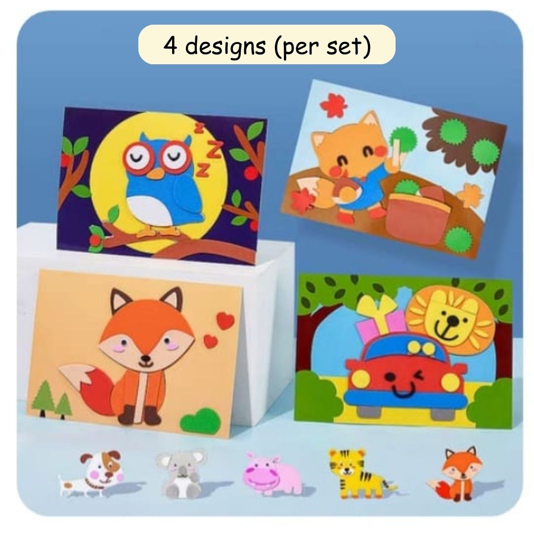 DIY Artwork Foam Stickers (Set of 4 designs)