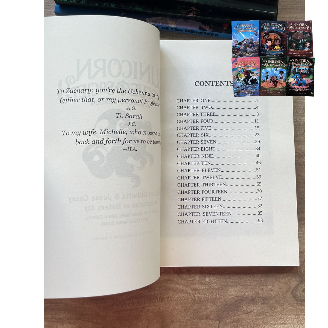The Unicorn Rescue Society (6 books, softcover, no box) - slight dents on book cover
