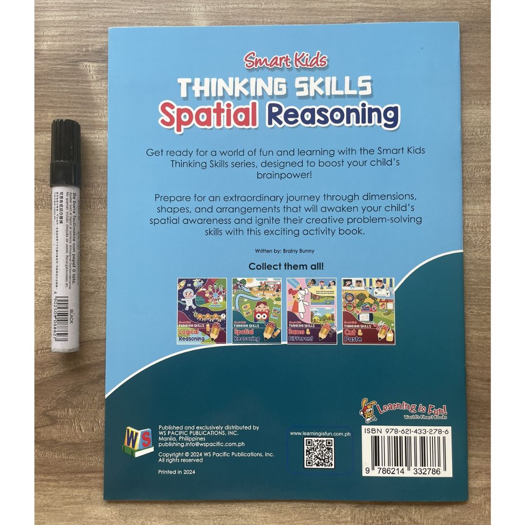 Smart Kids THINKING SKILLS - Cut and Paste / Same and Different / Logical Reasoning / Spatial Reasoning (SINGLES, softcover)