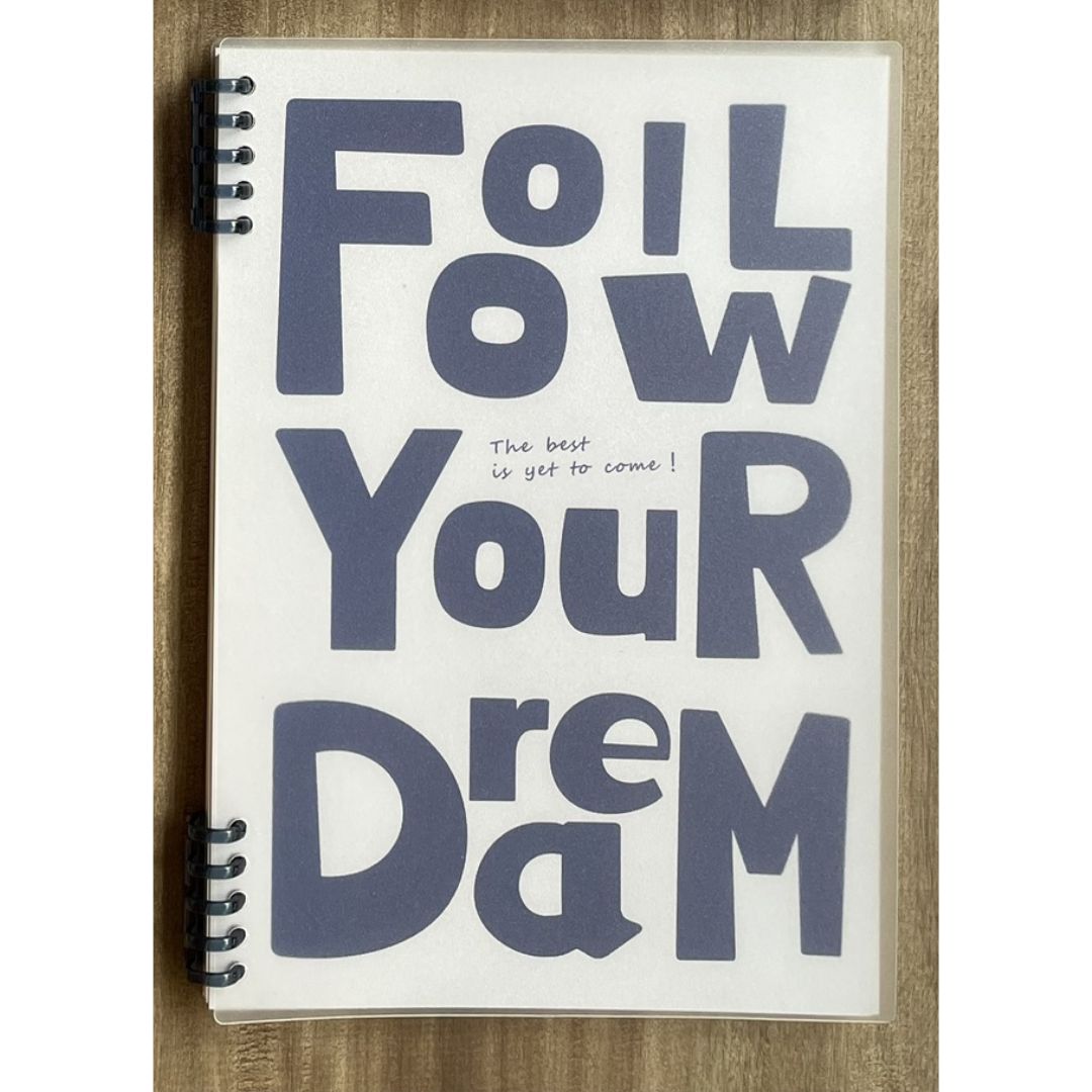 Lined Spiral Notebook (SINGLES / sold per piece) Love and Peace / Follow Your Dream cover designs