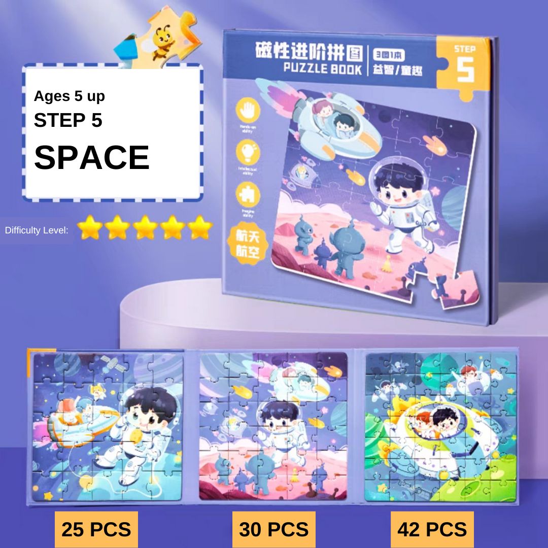 Trifold PUZZLE BOOK (singles) hardcover jigsaw puzzles book