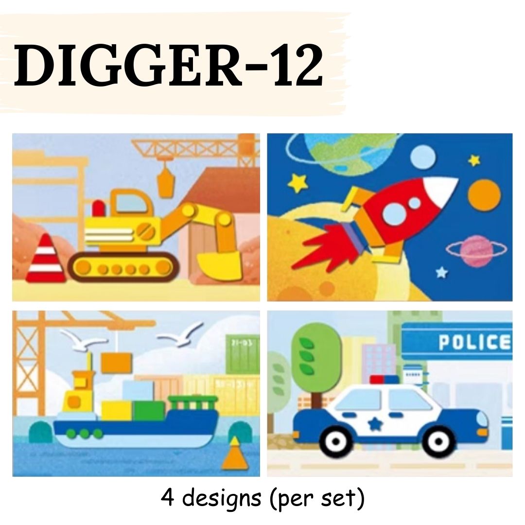 DIY Artwork Foam Stickers (Set of 4 designs)