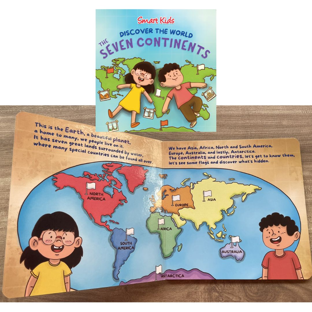 Smart Kids Discover the World SAVING THE EARTH / WATER CREATURES / SOURCES OF ENERGY / THE SEVEN CONTINENTS (Board Book / SINGLES)