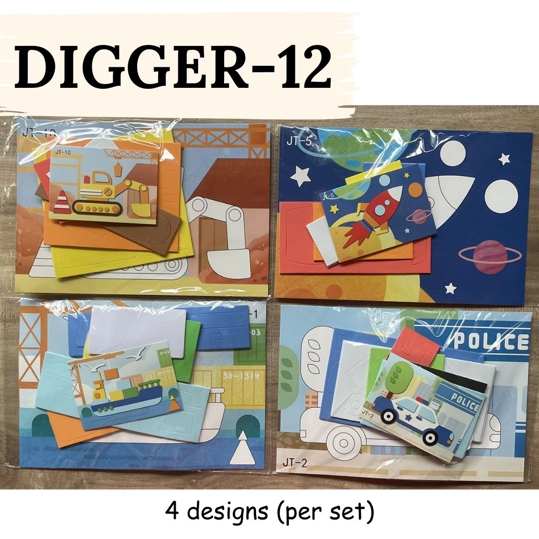 DIY Artwork Foam Stickers (Set of 4 designs)