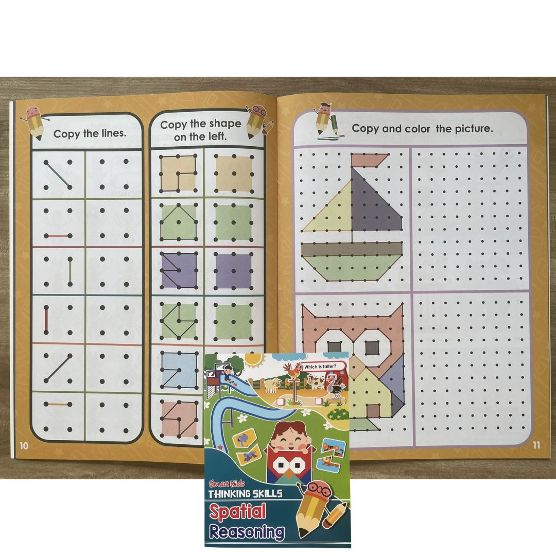 Smart Kids THINKING SKILLS - Cut and Paste / Same and Different / Logical Reasoning / Spatial Reasoning (SINGLES, softcover)