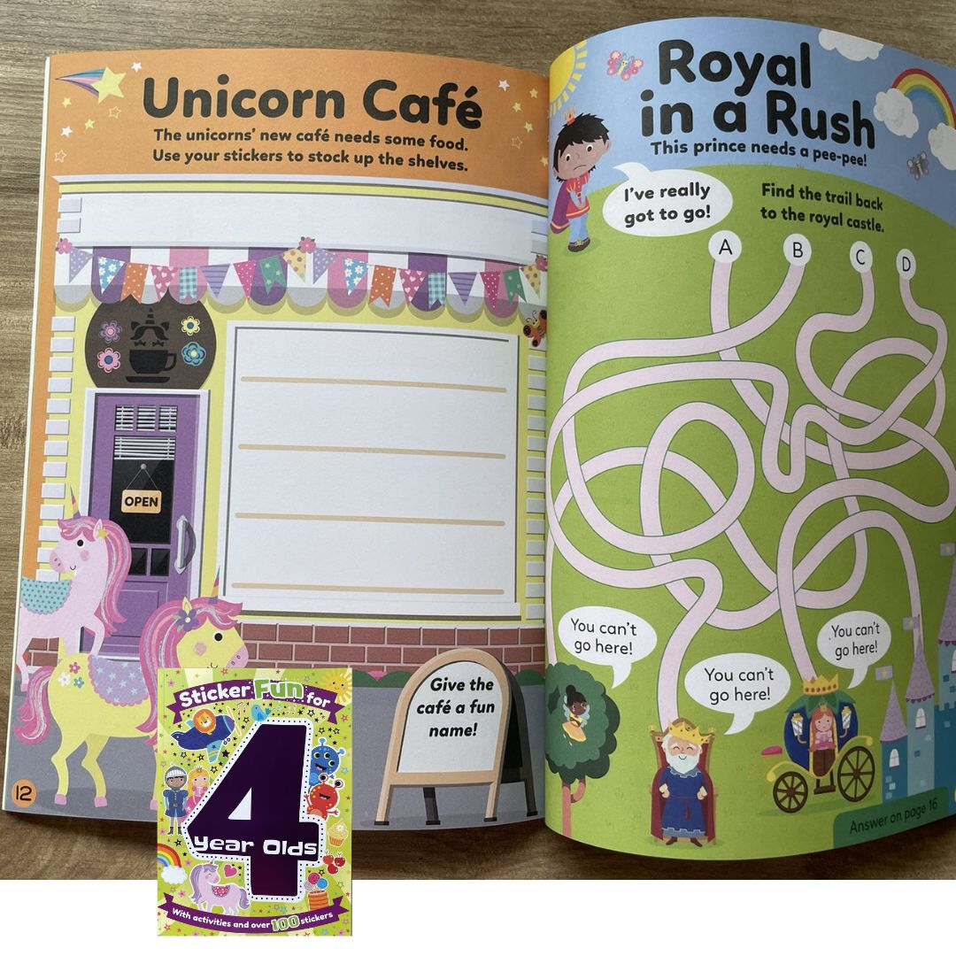Sticker Fun for 2 to 5 Year Olds (SINGLES, brand new softcover, activity and stickers book)