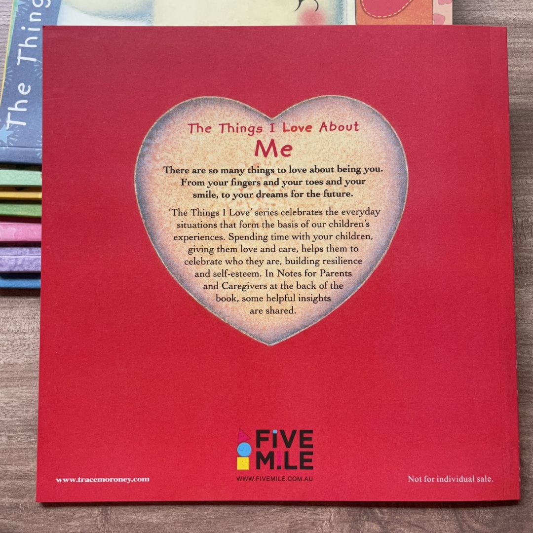 Trace Moroney The Things I Love About... (8 books) SMALL size - 8 by 8 inches, No box