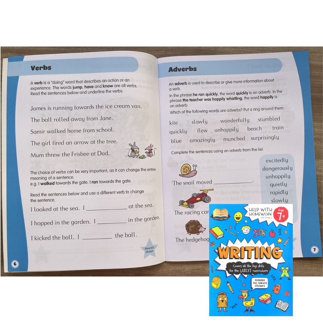 Help with Homework for Age 7+ (WRITING) brand new softcover