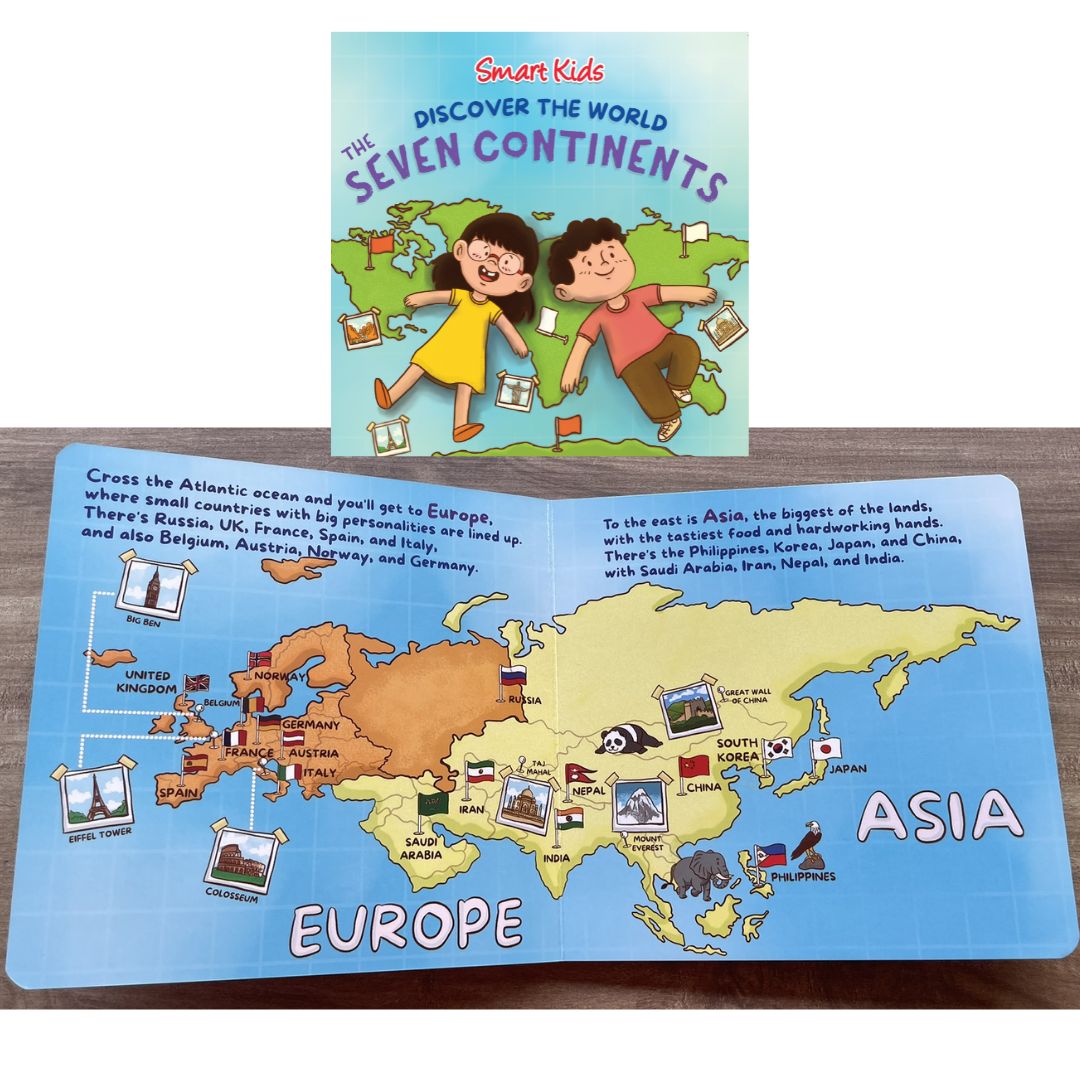 Smart Kids Discover the World SAVING THE EARTH / WATER CREATURES / SOURCES OF ENERGY / THE SEVEN CONTINENTS (Board Book / SINGLES)