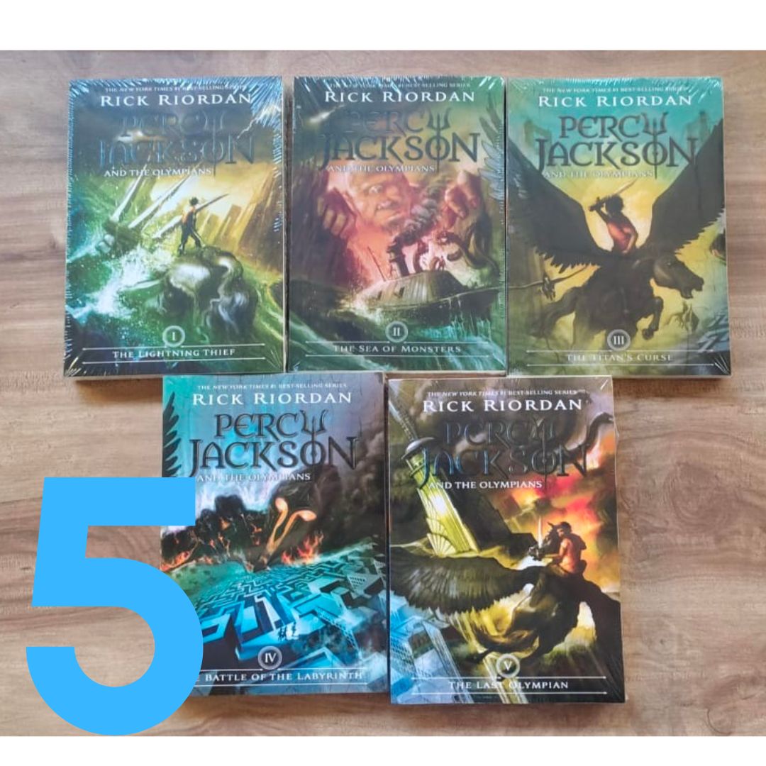 Percy Jackson and the Olympians Complete set by Rick Riordan (5 books) NO BOX, softcover