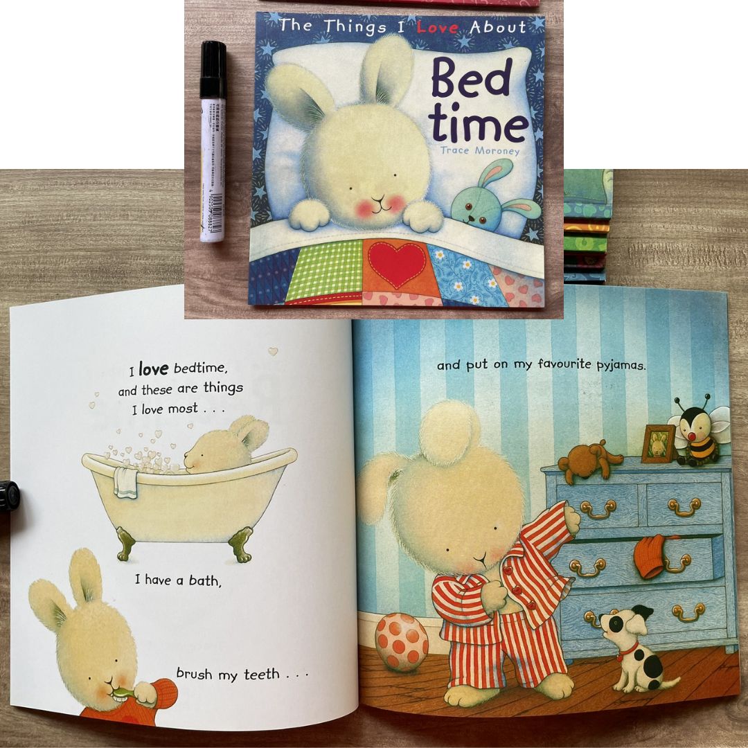Trace Moroney The Things I Love About... (8 books) SMALL size - 8 by 8 inches, No box