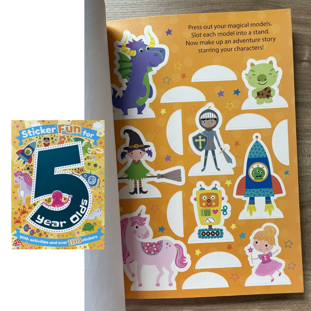 Sticker Fun for 2 to 5 Year Olds (SINGLES, brand new softcover, activity and stickers book)