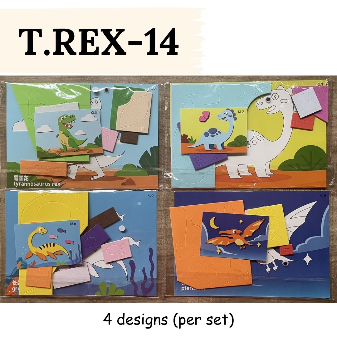 DIY Artwork Foam Stickers (Set of 4 designs)